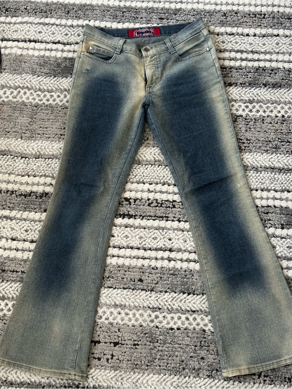 Liquid X Women's Two-Tone Blue Flare Jeans